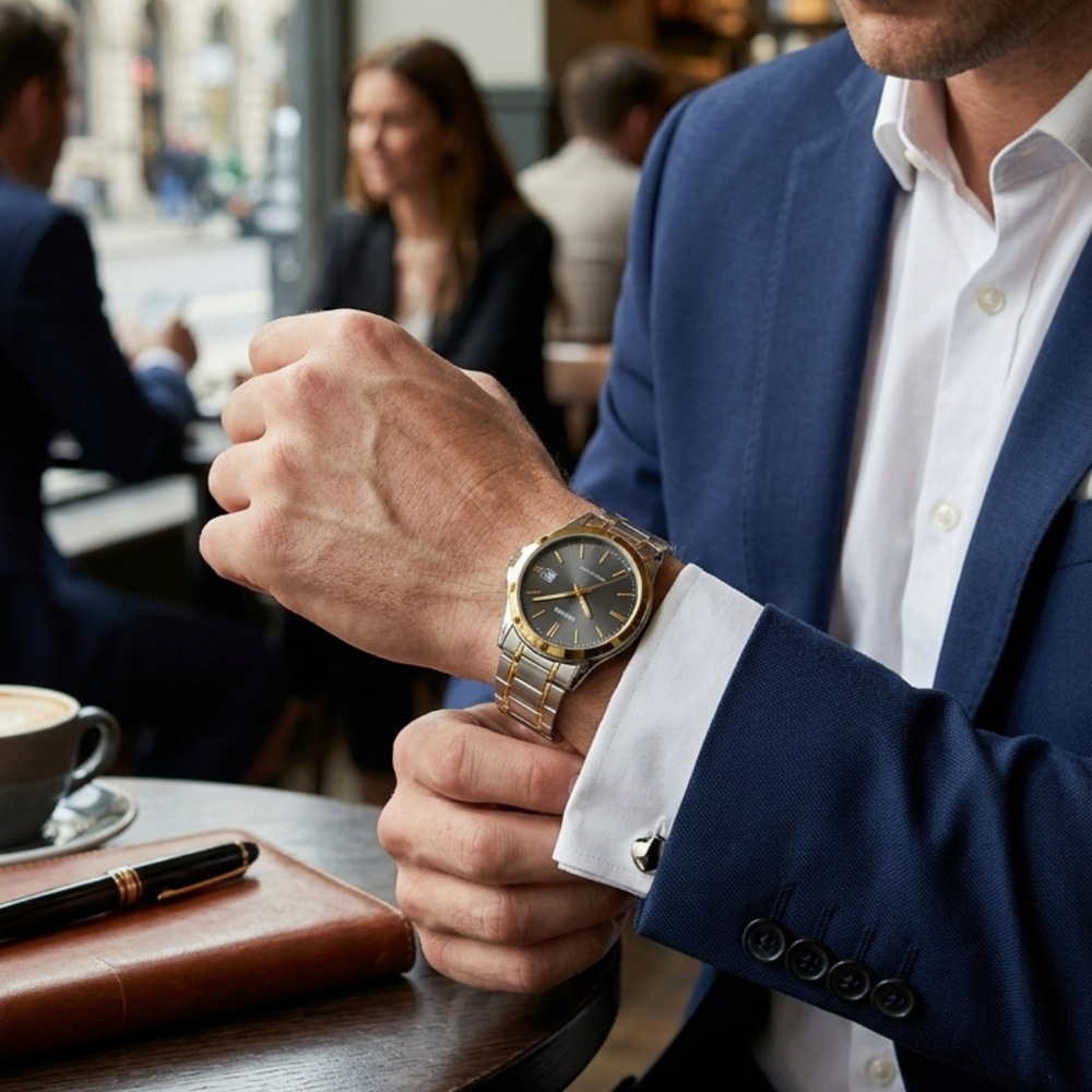 Casio Quartz Two-Tone Stainless Steel Watch