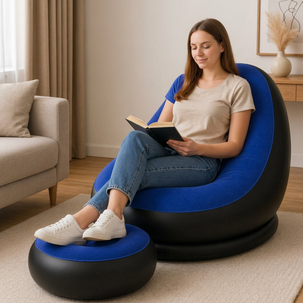 Inflatable Sofa Chair with Footrest